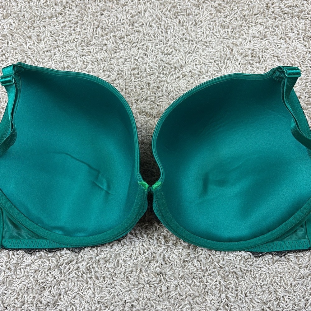 Cacique green and black lace underwire bra 40DDD - Picture 6 of 6
